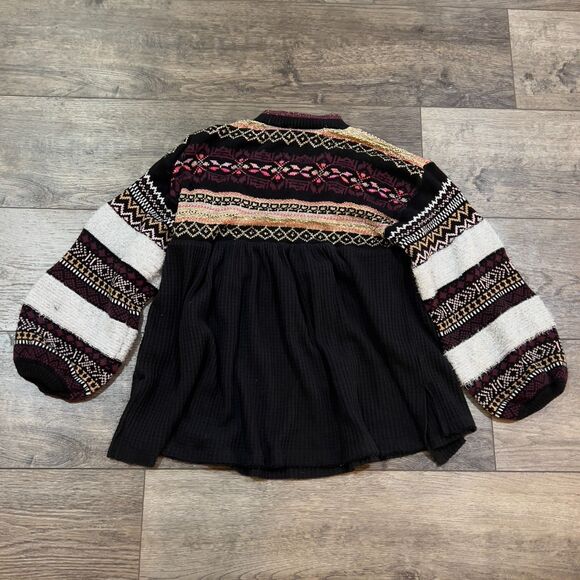 Free People Cozy Cottage Cabin Sweater 1/4 Zip - Women's Size Small - Picture 6 of 9